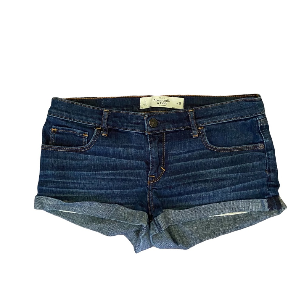 Abercrombie & Fitch Mini Shorts Bimbo Y2K Dark Wash Womens 6 Denim Short Shortie